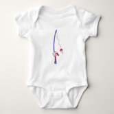 Keep calm and go carp fishing baby bodysuit, Zazzle