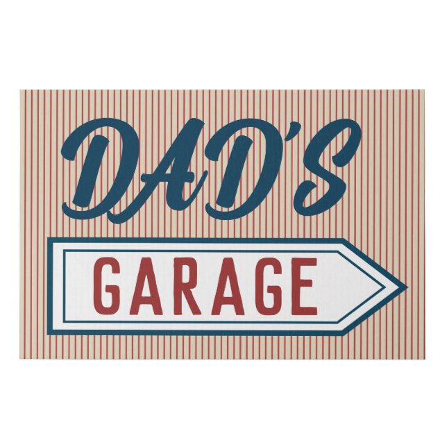 Dad's Garage Art Sign Gift (Front)