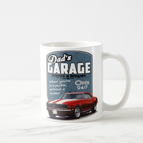 Dads Garage Red 1968 Camaro Coffee Mug