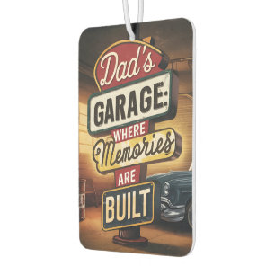 Dad's Garage Retro Vintage Automotive Sign Air Freshener