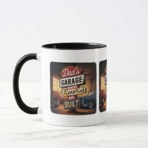 Dad's Garage Retro Vintage Automotive Sign Mug