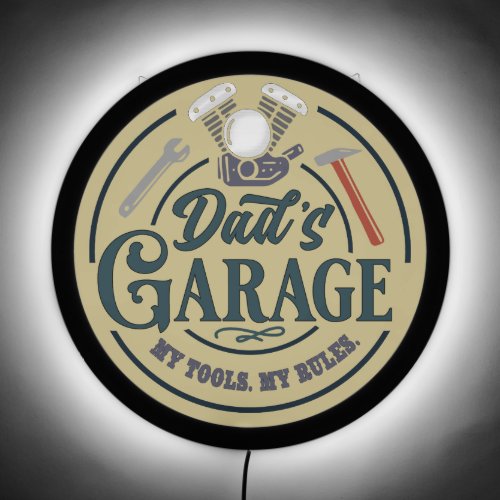 Dads Garage Workshop LED Sign