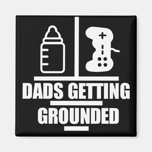 Dads Getting Grounded Logo Magnet (Front)