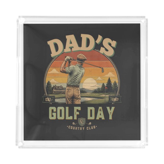 Dad's Golf Day Acrylic Tray (Front)