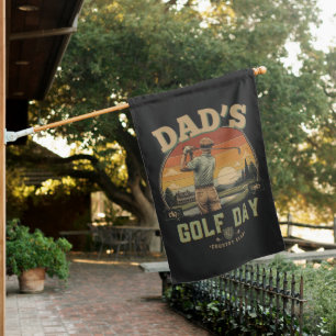 Dad's Golf Day House Flag