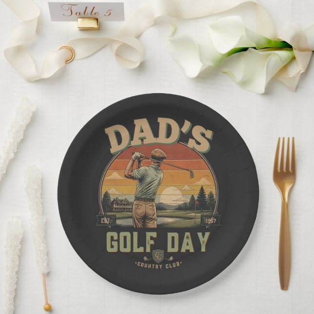 Dad's Golf Day Paper Plates (Wedding)