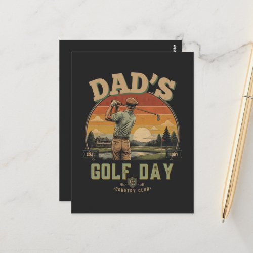 Dad's Golf Day Postcard