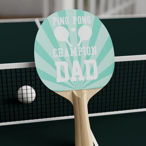 Dads Green Ping Pong Champion Paddle