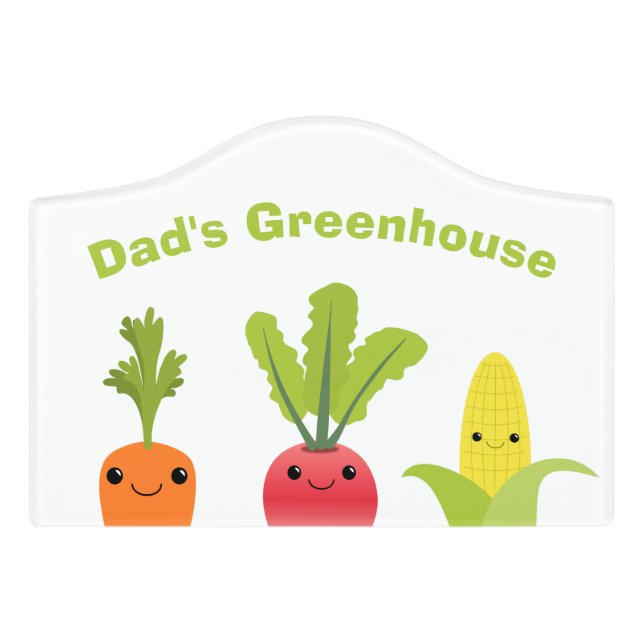 Dad's Greenhouse Door Sign (Small Crest Front)