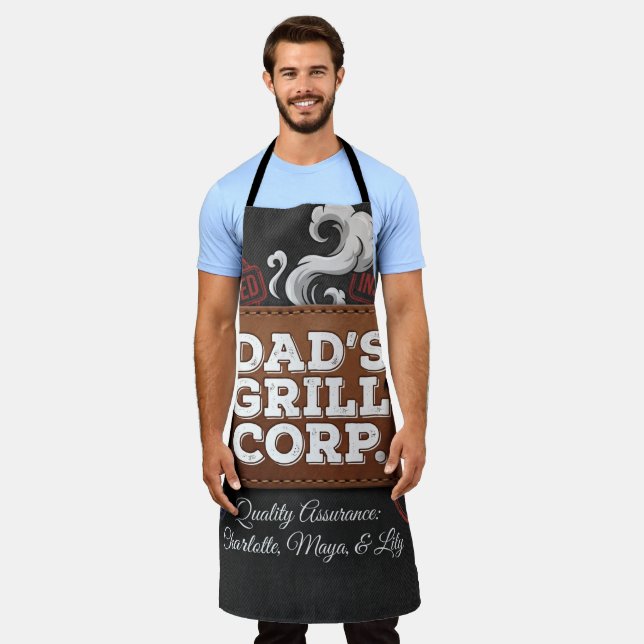 Dad's Grill Corp. Personalized  Apron (Worn)