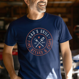 Dad's Grill Personalized Year Established T-Shirt