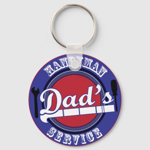 Dads Handyman Service Keychain