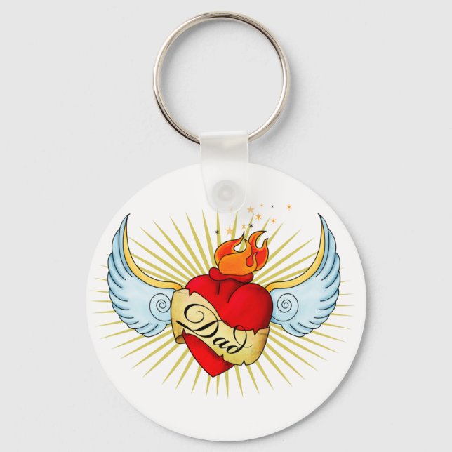 Dad's Heart Keychain (Front)