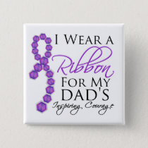 Dad's Inspiring Courage - Pancreatic Cancer Pinback Button