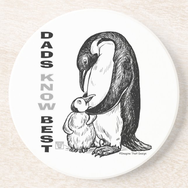 Dads Know Best Sandstone Coaster (Front)