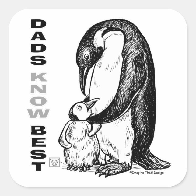 Dads Know Best Square Sticker (Front)