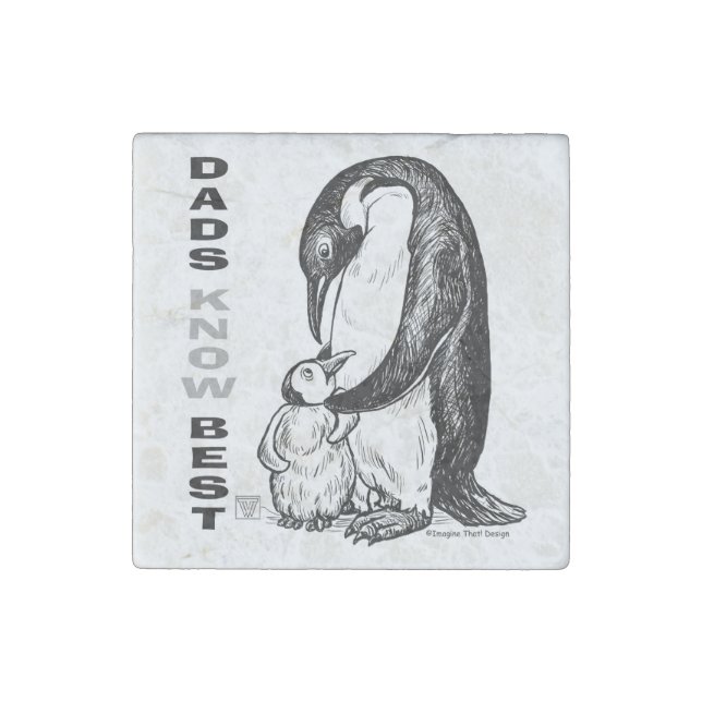 Dads Know Best Stone Magnet (Front)