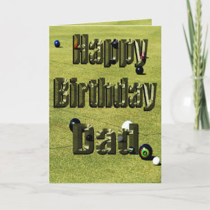 Dads Lawn Bowls Birthday Card, Card