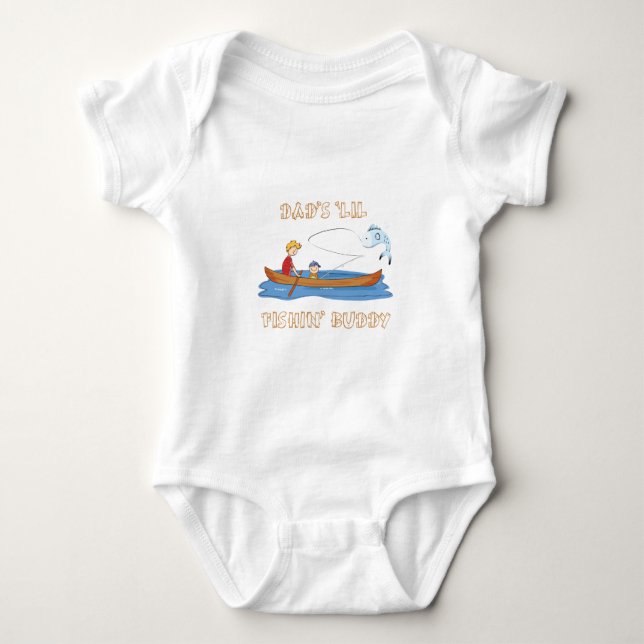 Dad's "Lil Fishin' Buddy Baby Bodysuit (Front)