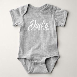 Dad's Little Dude Cute Adorable Baby Boy Bodysuit