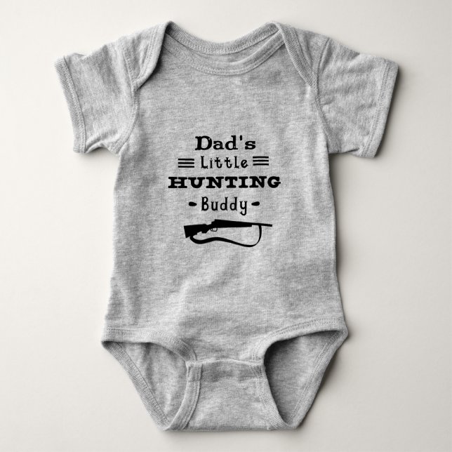 Dad's Little Hunting Buddy Baby Bodysuit (Front)