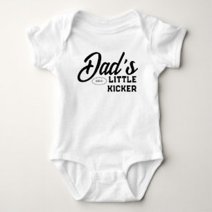 Dad's Little Kicker American Football Boys Baby Bodysuit