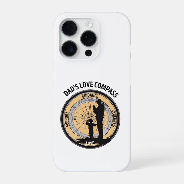 Dad's Love Compass Iphone Case (Back)