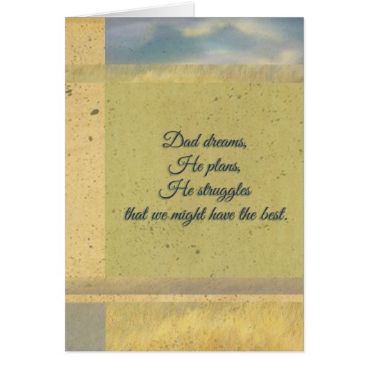 Dad's Love Expressed - Greeting Card (Front)