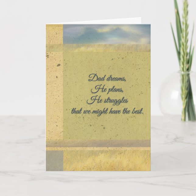 Dad's Love Expressed - Greeting Card (Front)