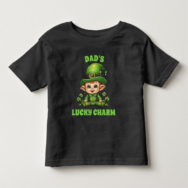 Dad's Lucky Charm Baby Toddler T-shirt (Front)