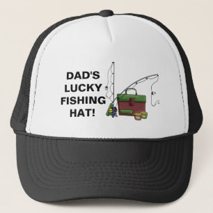 Dad's lucky fishing hat add message