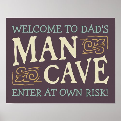 Dads Man Cave Sign