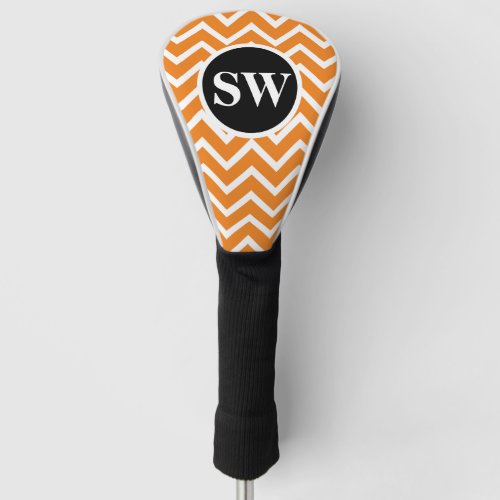 Dads mens monogrammed chevron  Personalize Golf Head Cover