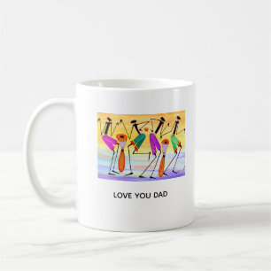 Dad's Modern African Art, Expressing Happiness Coffee Mug