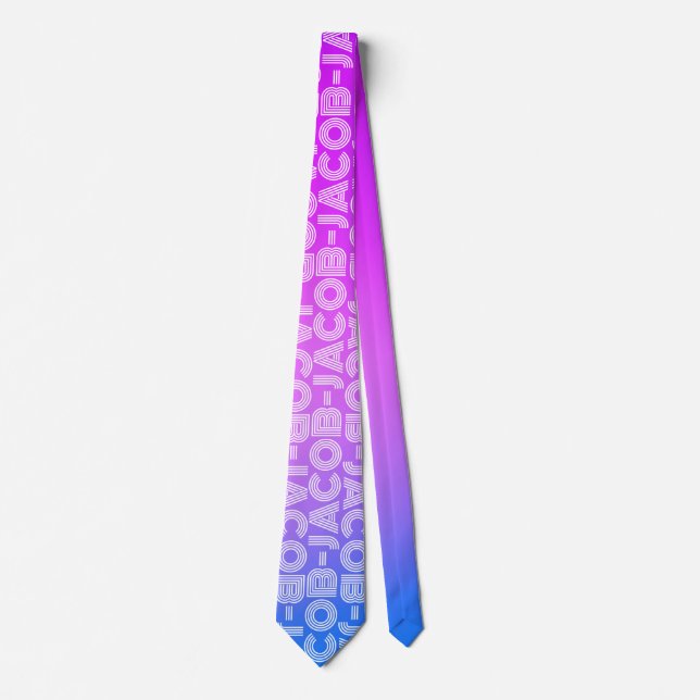 Dad's Name Typography Gradient color Neck Tie (Front)