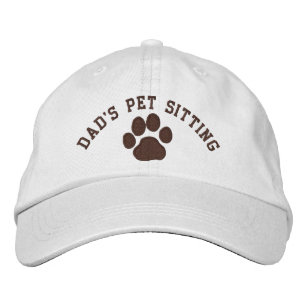 Dad's Pet Sitting   Dog Paw Print Custom Embroidered Baseball Hat