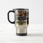 Dad's Photo Collage Chalkboard Christmas Gift Travel Mug<br><div class="desc">This design is based on a travel mug I created years ago for my husband when we had our first child. I wanted him to bring us with him be reminded of us through this custom gift. Personalize this stainless steel travel mug photo collage for your own dad! Easily customize...</div>