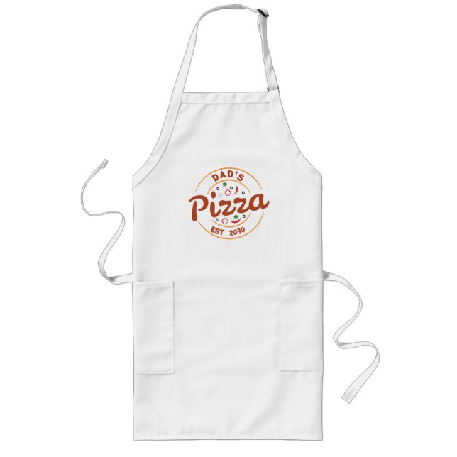   Dad's Pizza Personalized Long Apron (Front)