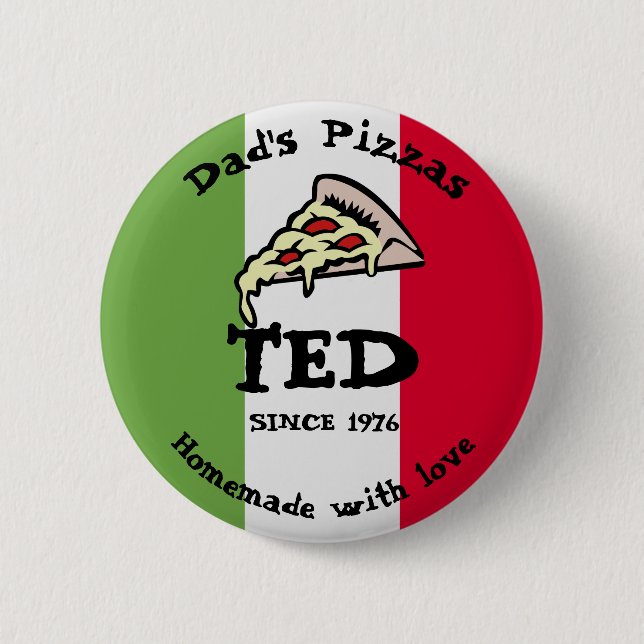 Dad's Pizzas Button (Front)