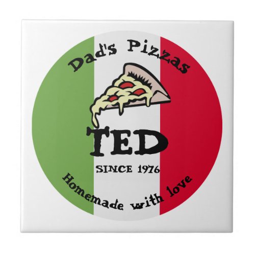 Dads Pizzas Ceramic Tile