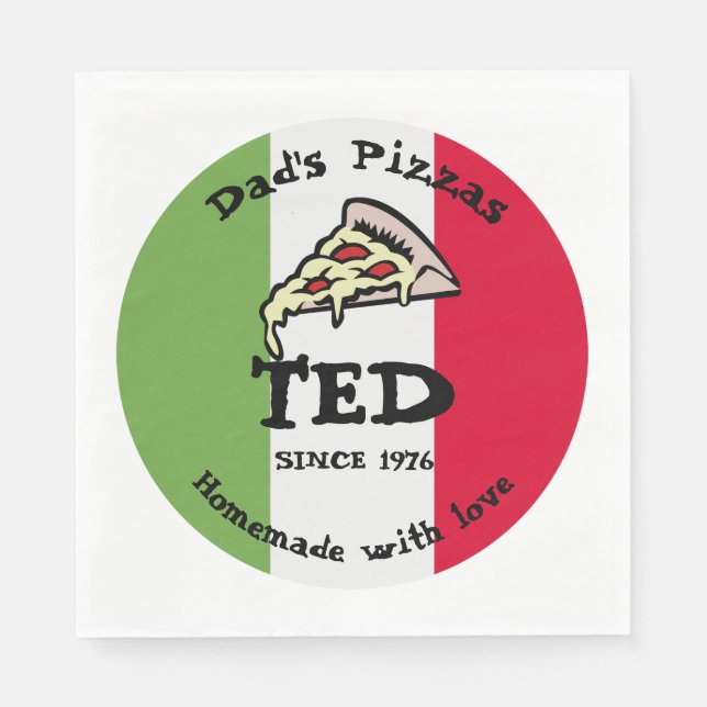 Dad's Pizzas Napkins (Front)