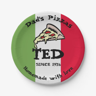 Dad's Pizzas Paper Plates