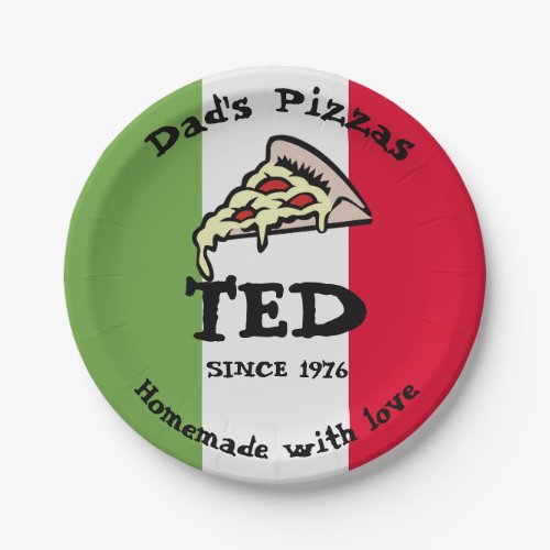 Dads Pizzas Paper Plates