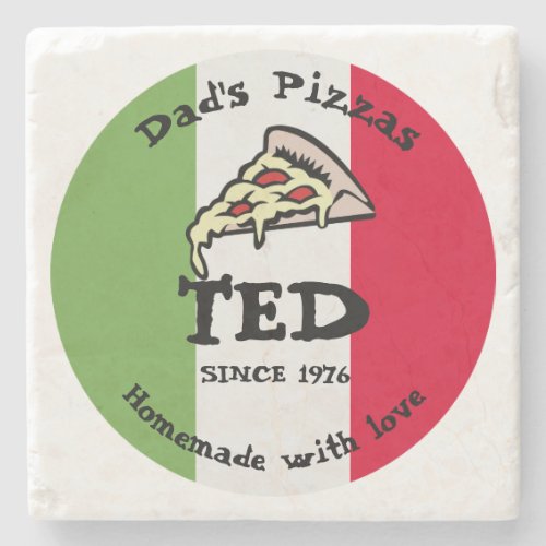 Dads Pizzas Stone Coaster