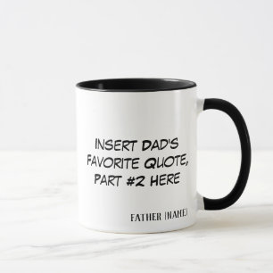 Dad's Quotes Personalized Typography Father's Day Mug