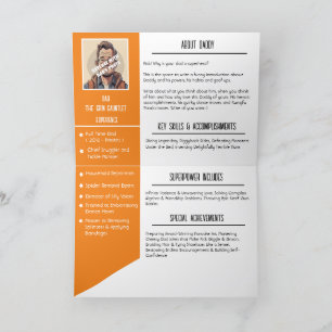 Dad's Resume: A Funny & Heartwarming Father's Day Letterpress Thank You Card