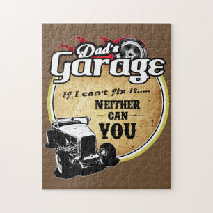 Dad's Retro Garage Jigsaw Puzzle