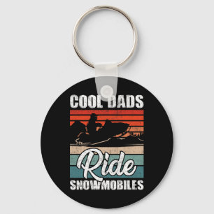Dads Ride Snowmobiles - Father Snowcross Motor Sle Keychain