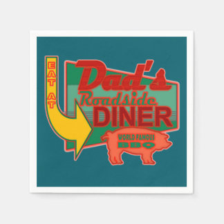 Dad's Roadside Diner Coasters Napkins