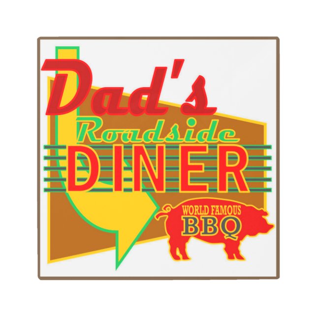 Dad's Roadside Diner Metal Wall Art (Front)